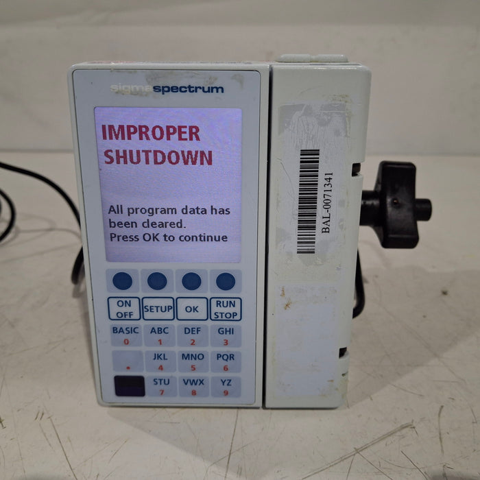 Baxter Baxter Sigma Spectrum 8.00.03 w/o Battery Infusion Pump Infusion Pump reLink Medical