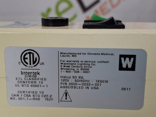 Wildman lighting Co Wildman lighting Co Halux 50sx Exam light Diagnostic Exam Equipment reLink Online