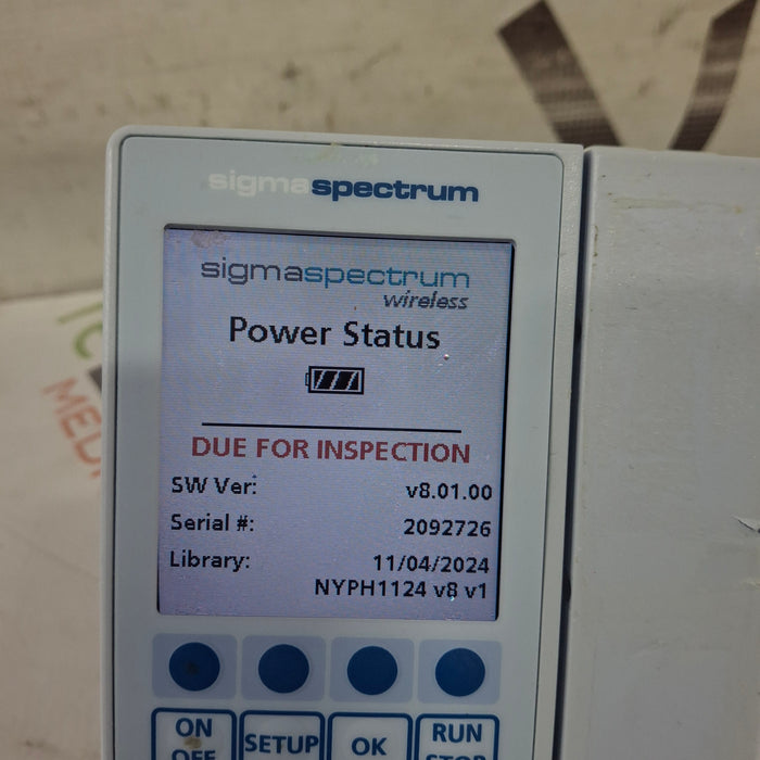 Baxter Baxter Sigma Spectrum 8.01.00 w/o Battery Infusion Pump Infusion Pump reLink Medical