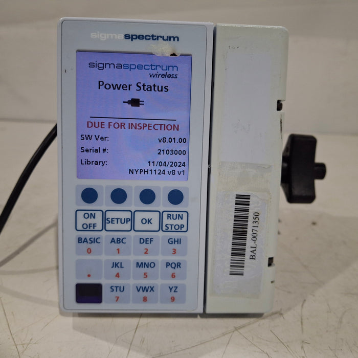 Baxter Baxter Sigma Spectrum 8.01.00 w/o Battery Infusion Pump Infusion Pump reLink Medical