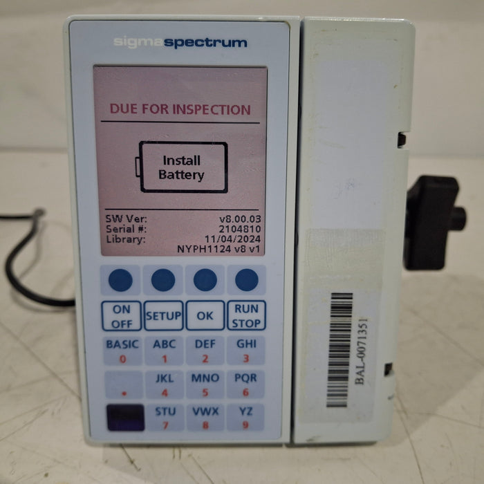 Baxter Baxter Sigma Spectrum 8.00.03 w/o Battery Infusion Pump Infusion Pump reLink Medical