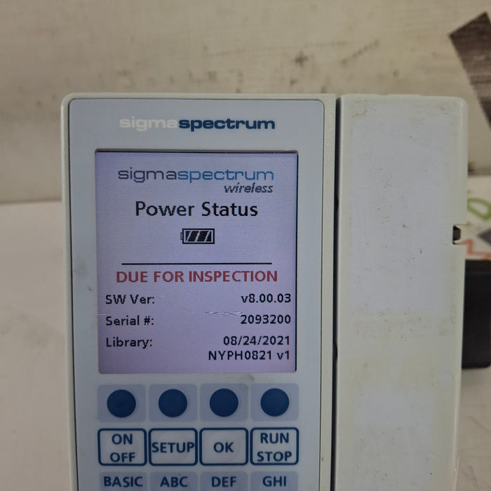 Baxter Sigma Spectrum 8.00.03 w/o Battery Infusion Pump