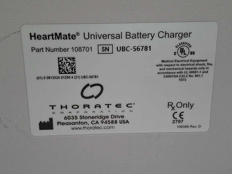 Thoratec Thoratec Heart Mate Universal Battery Charger Surgical Equipment reLink Medical