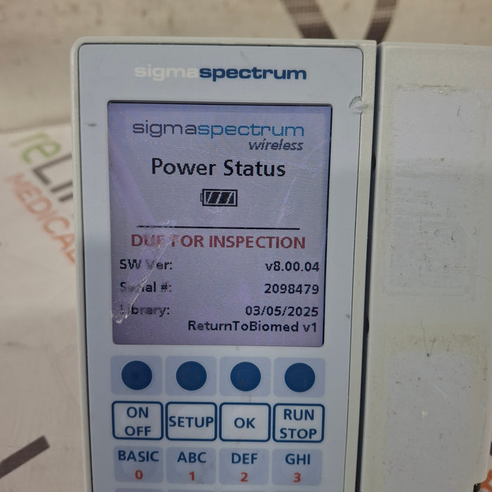 Baxter Sigma Spectrum 8.00.04 w/o Battery Infusion Pump