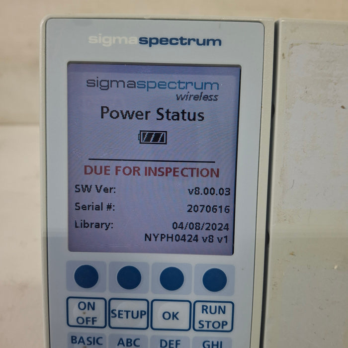 Baxter Sigma Spectrum 8.00.03 w/o Battery Infusion Pump