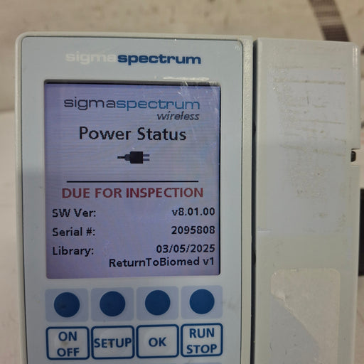 Baxter Baxter Sigma Spectrum 8.01.00 w/o Battery Infusion Pump Infusion Pump reLink Medical