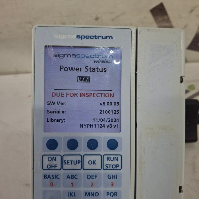Baxter Sigma Spectrum 8.00.03 w/o Battery Infusion Pump