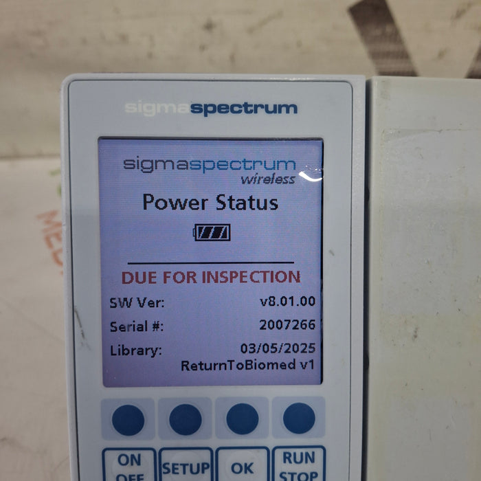 Baxter Baxter Sigma Spectrum 8.01.00 w/o Battery Infusion Pump Infusion Pump reLink Medical