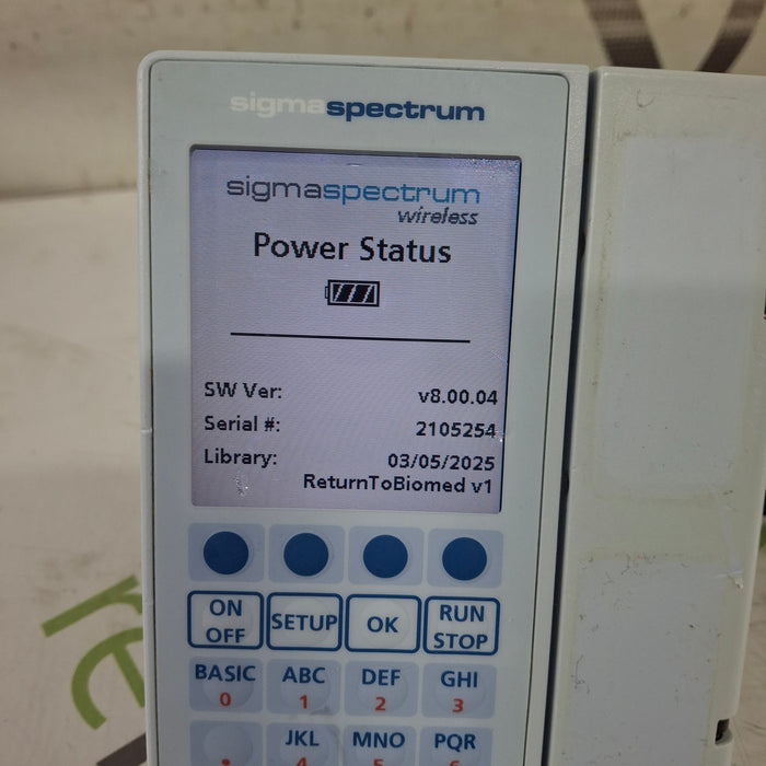 Baxter Sigma Spectrum 8.00.04 w/o Battery Infusion Pump