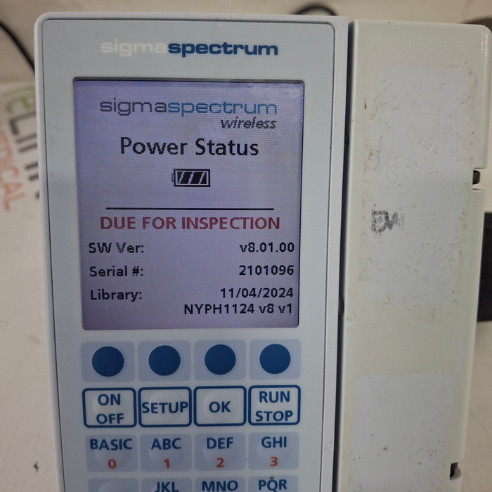 Baxter Baxter Sigma Spectrum 8.01.00 w/o Battery Infusion Pump Infusion Pump reLink Medical