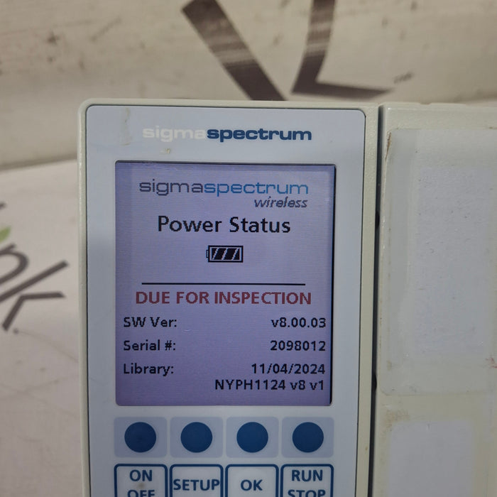 Baxter Sigma Spectrum 8.00.03 w/o Battery Infusion Pump