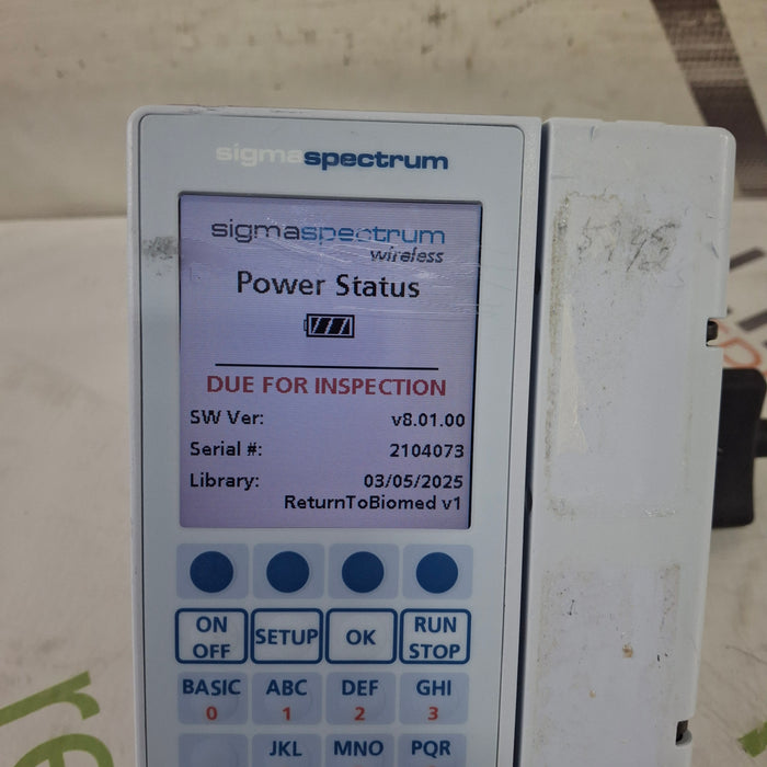 Baxter Baxter Sigma Spectrum 8.01.00 w/o Battery Infusion Pump Infusion Pump reLink Medical