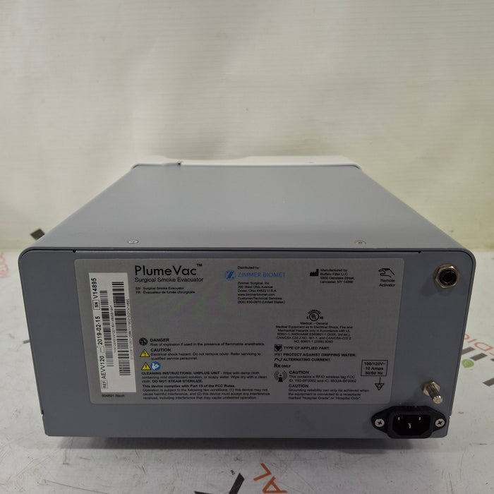Zimmer PlumeVac AEVV120 Surgical Smoke Evacuator