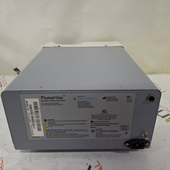 Zimmer PlumeVac AEVV120 Surgical Smoke Evacuator