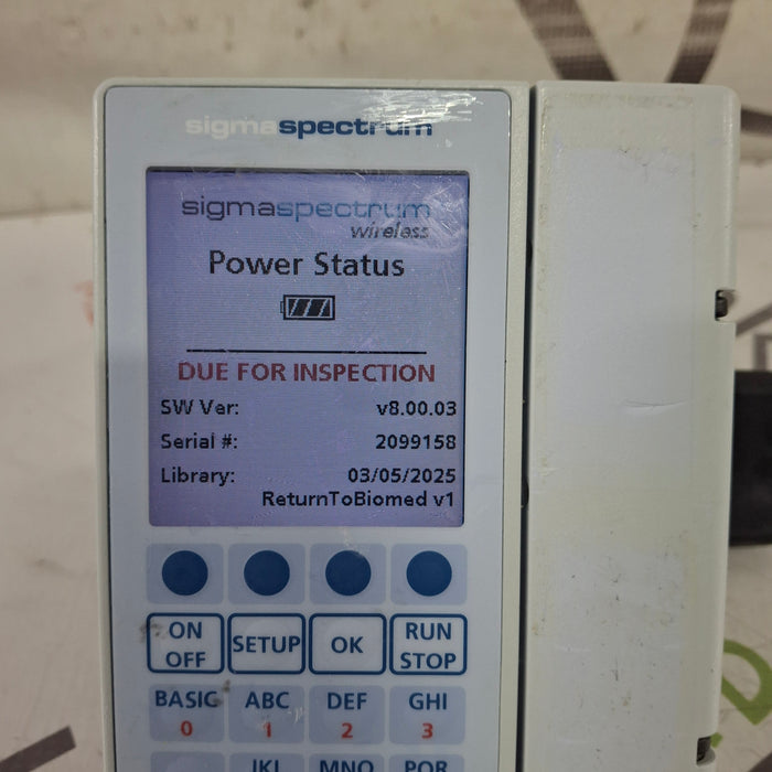 Baxter Sigma Spectrum 8.00.03 w/o Battery Infusion Pump