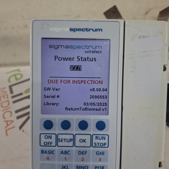 Baxter Sigma Spectrum 8.00.04 w/o Battery Infusion Pump