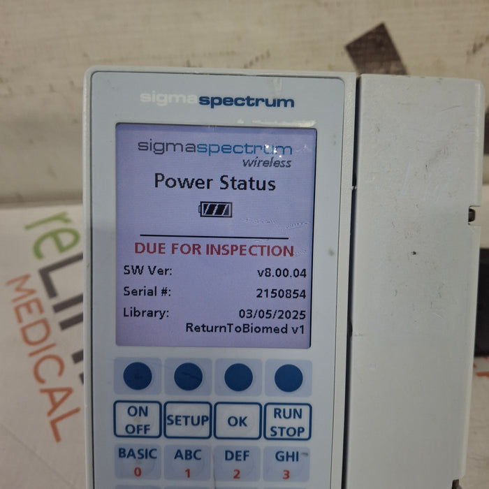 Baxter Sigma Spectrum 8.00.04 w/o Battery Infusion Pump