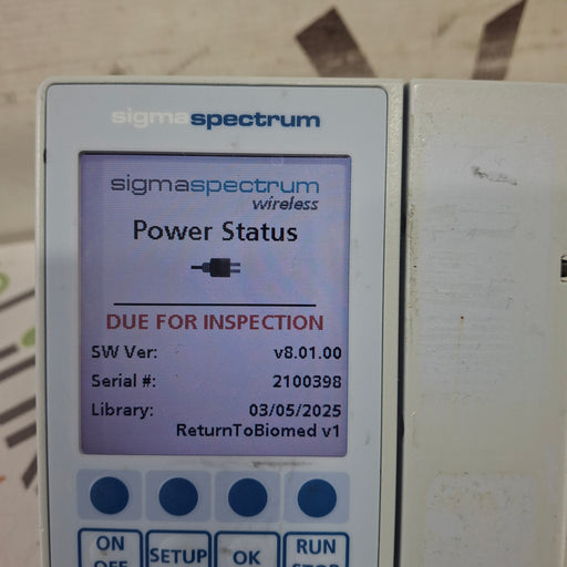 Baxter Baxter Sigma Spectrum 8.01.00 w/o Battery Infusion Pump Infusion Pump reLink Medical