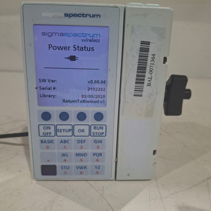 Baxter Baxter Sigma Spectrum 8.00.04 w/o Battery Infusion Pump Infusion Pump reLink Medical