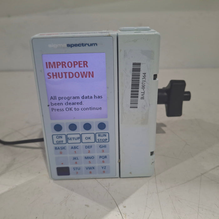 Baxter Baxter Sigma Spectrum 8.00.04 w/o Battery Infusion Pump Infusion Pump reLink Medical