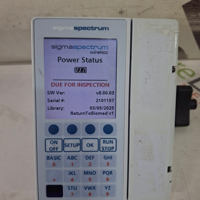 Baxter Sigma Spectrum 8.00.03 w/o Battery Infusion Pump