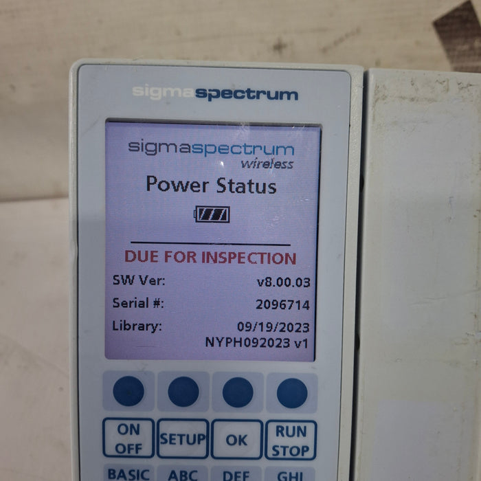 Baxter Sigma Spectrum 8.00.03 w/o Battery Infusion Pump
