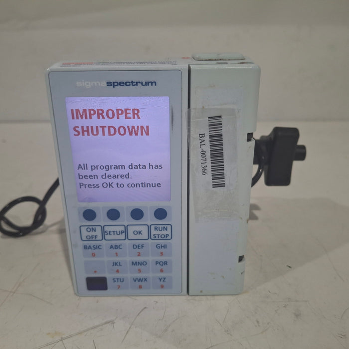 Baxter Baxter Sigma Spectrum 8.00.03 w/o Battery Infusion Pump Infusion Pump reLink Medical