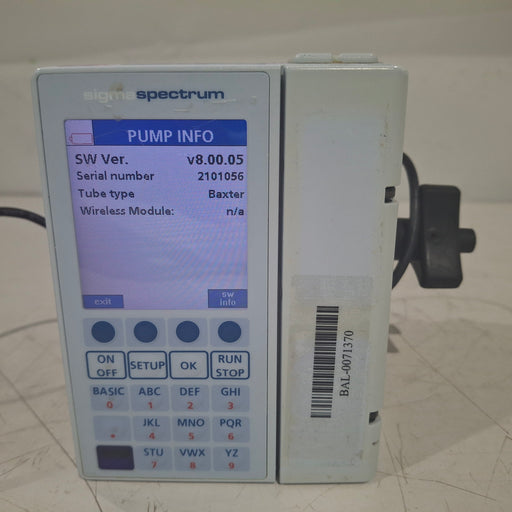 Baxter Baxter Sigma Spectrum 8.00.05 w/o Battery Infusion Pump Infusion Pump reLink Medical