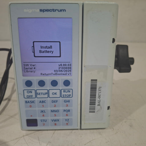 Baxter Baxter Sigma Spectrum 8.00.03 w/o Battery Infusion Pump Infusion Pump reLink Medical