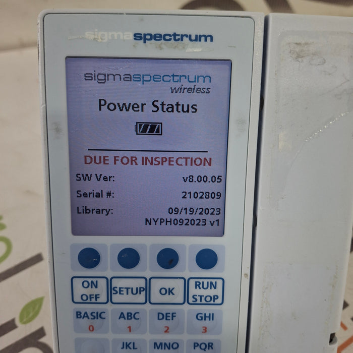 Baxter Sigma Spectrum 8.00.05 w/o Battery Infusion Pump