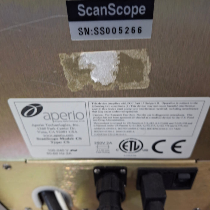 Aperio Technologies, INC. Aperio Technologies, INC. Model: CS ScanScope Research Lab reLink Medical