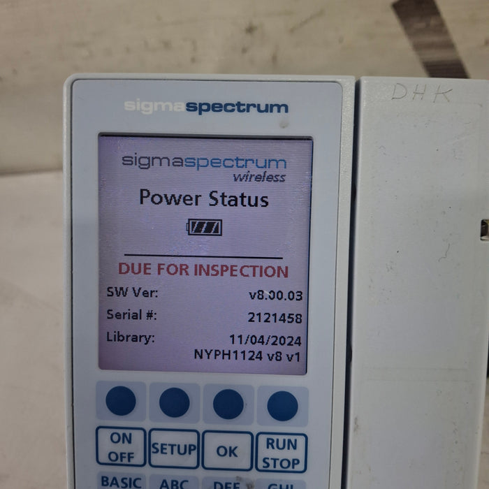 Baxter Sigma Spectrum 8.00.03 w/o Battery Infusion Pump