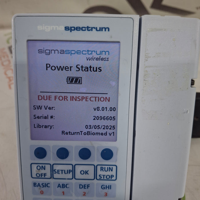 Baxter Baxter Sigma Spectrum 8.01.00 w/o Battery Infusion Pump Infusion Pump reLink Medical