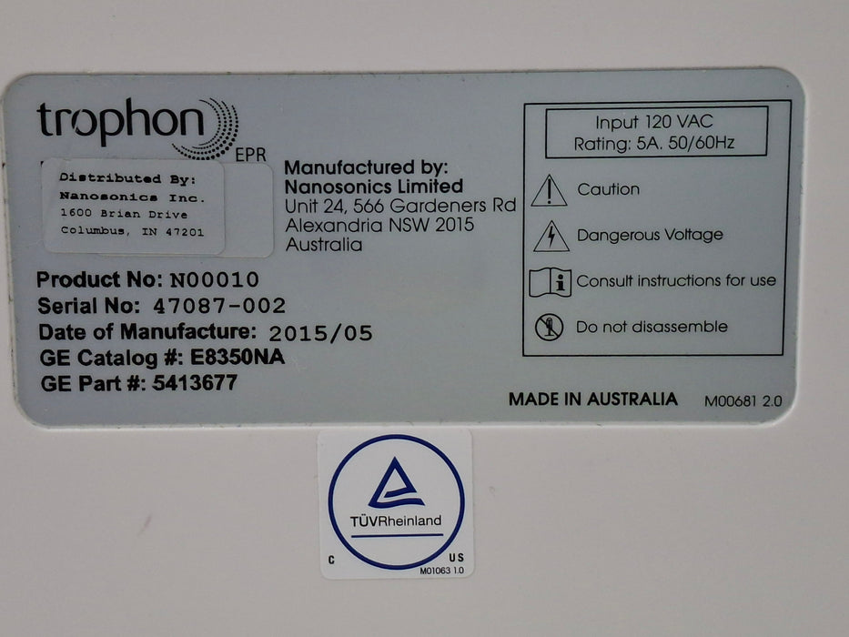 NanoSonics Trophon EPR High Level Disinfection