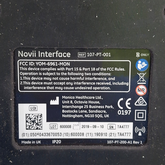 Monica Healthcare Limited Monica Healthcare Limited 107-PT-001 Fetal Monitor Patient Monitors reLink Medical