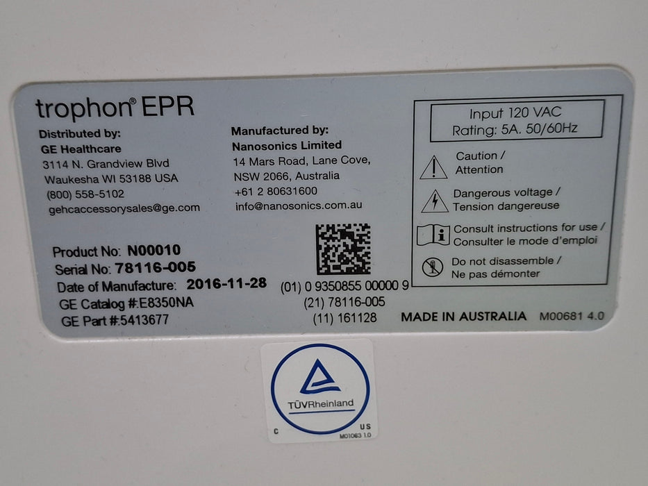 NanoSonics NanoSonics Trophon EPR High Level Disinfection Ultrasound reLink Medical