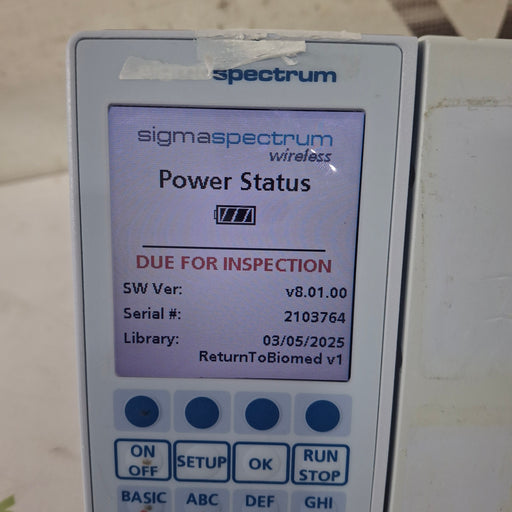 Baxter Baxter Sigma Spectrum 8.01.00 w/o Battery Infusion Pump Infusion Pump reLink Medical