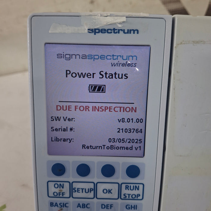 Baxter Baxter Sigma Spectrum 8.01.00 w/o Battery Infusion Pump Infusion Pump reLink Medical