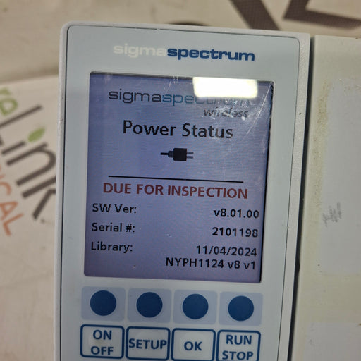 Baxter Baxter Sigma Spectrum 8.01.00 w/o Battery Infusion Pump Infusion Pump reLink Medical