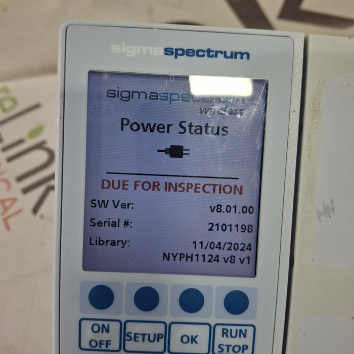 Baxter Baxter Sigma Spectrum 8.01.00 w/o Battery Infusion Pump Infusion Pump reLink Medical
