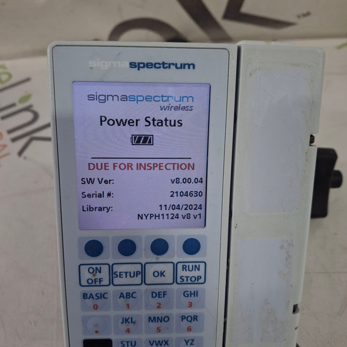 Baxter Sigma Spectrum 8.00.04 w/o Battery Infusion Pump