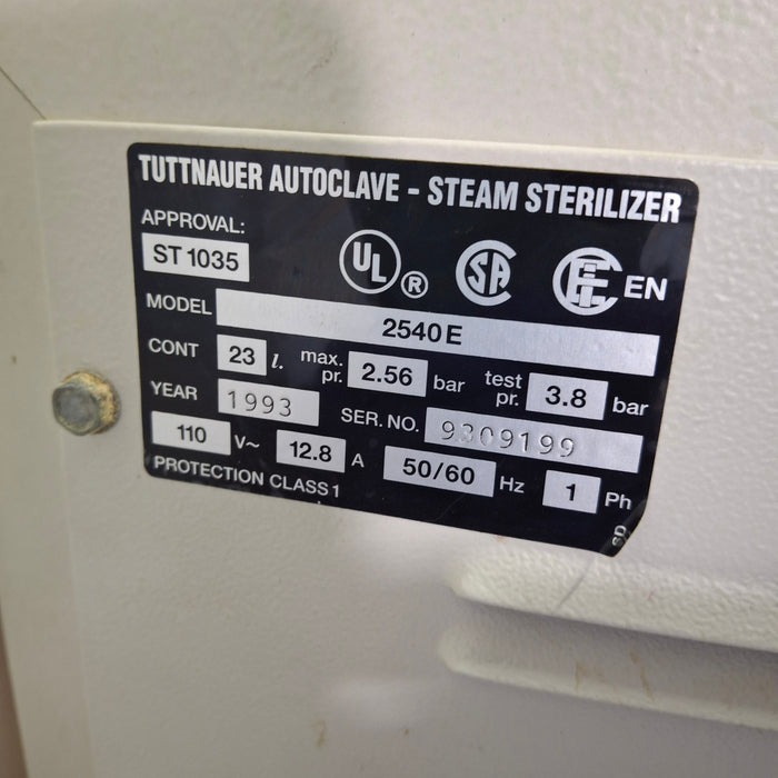 Tuttnauer Tuttnauer 2540E Autoclave Sterilizers & Autoclaves reLink Medical
