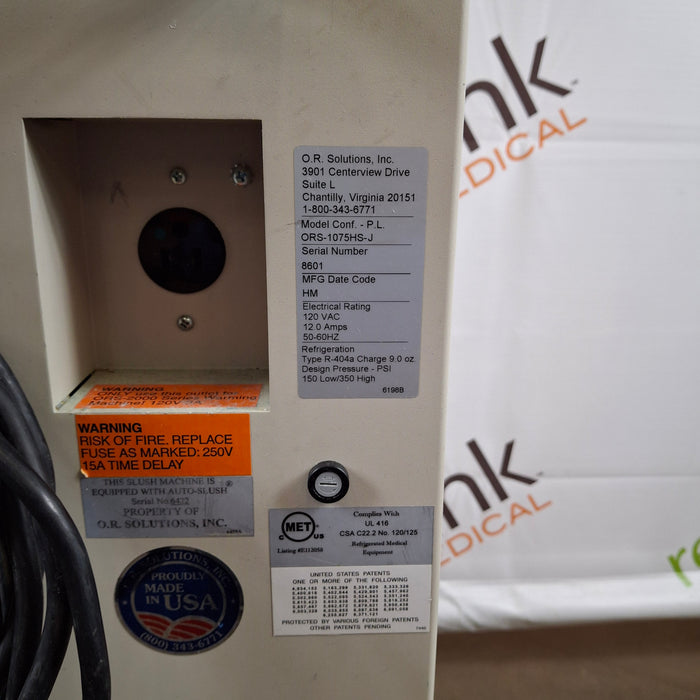 OR Solutions OR Solutions Hush Slush ORS-1075HS-D System Surgical Equipment reLink Medical