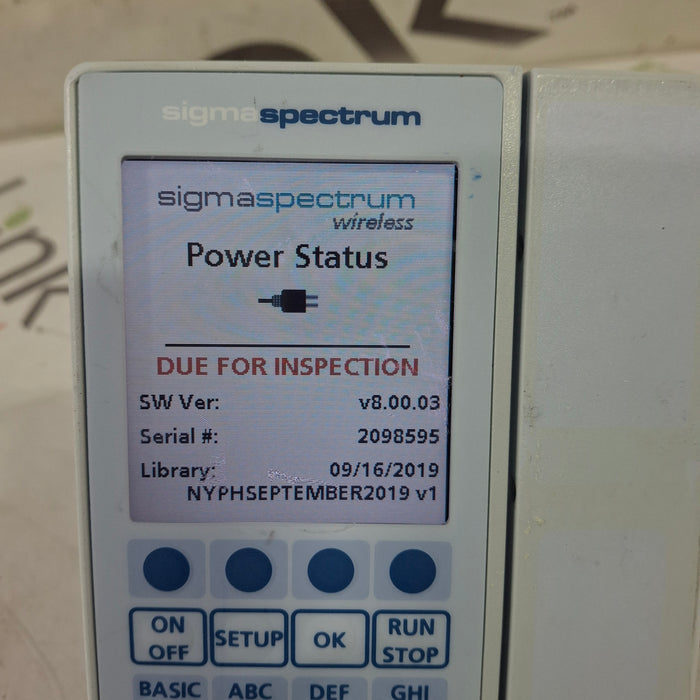 Baxter Sigma Spectrum 8.00.03 w/o Battery Infusion Pump