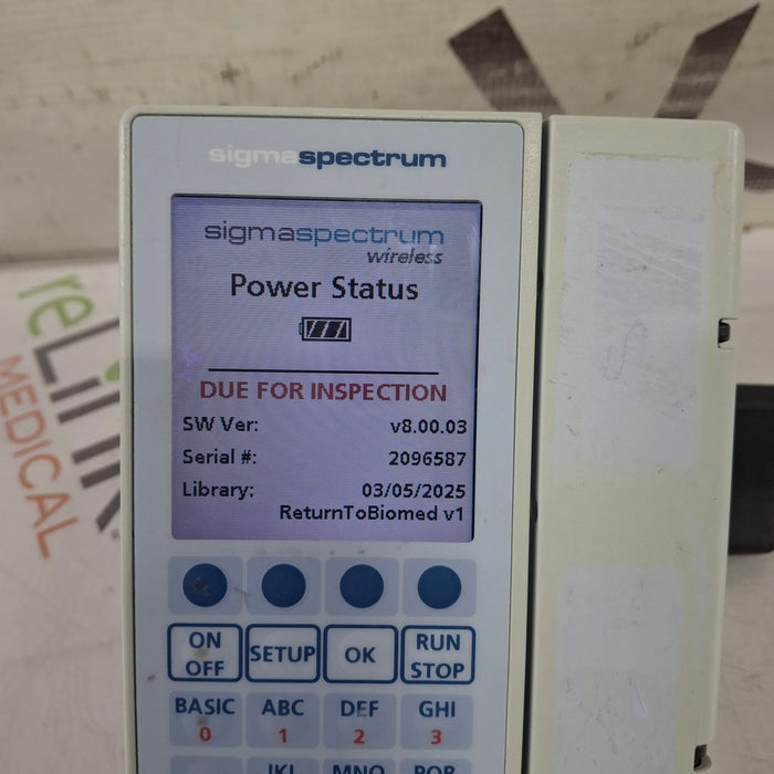 Baxter Sigma Spectrum 8.00.03 w/o Battery Infusion Pump