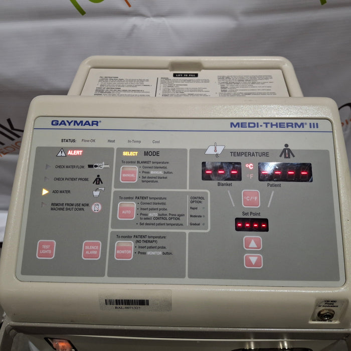 Gaymar Medi-Therm III MTA6900 Hyper/Hypothermia Machine