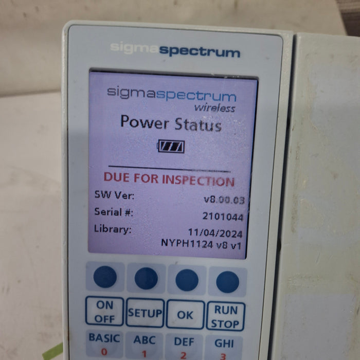 Baxter Sigma Spectrum 8.00.03 w/o Battery Infusion Pump