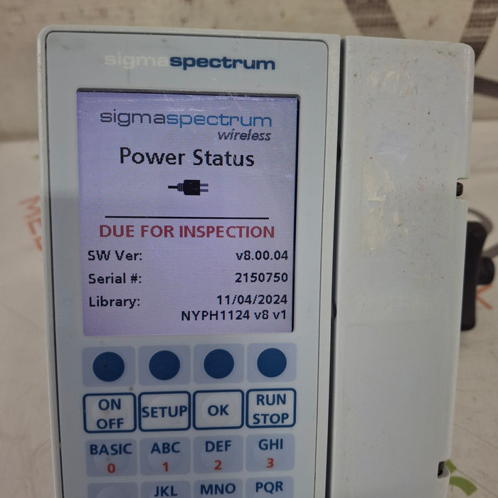 Baxter Sigma Spectrum 8.00.04 w/o Battery Infusion Pump