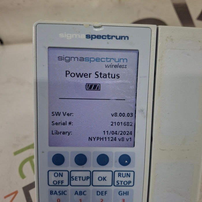 Baxter Sigma Spectrum 8.00.03 w/o Battery Infusion Pump