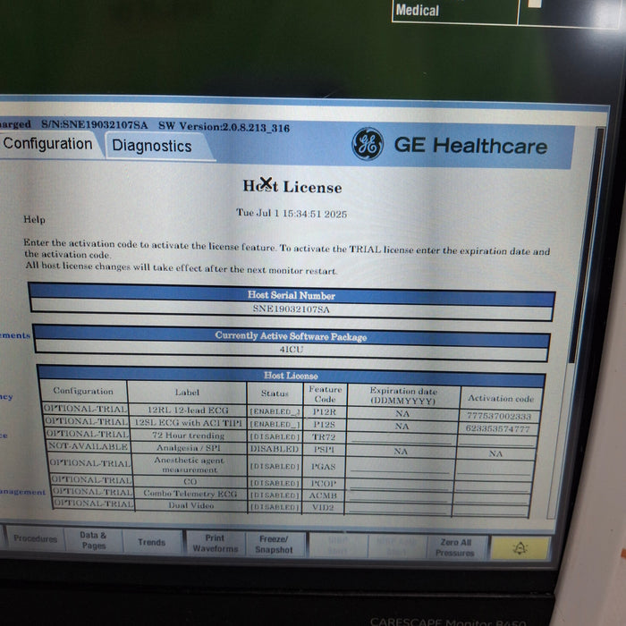 GE Healthcare GE Healthcare Carescape B450 Critical Care Patient Monitor Patient Monitors reLink Medical